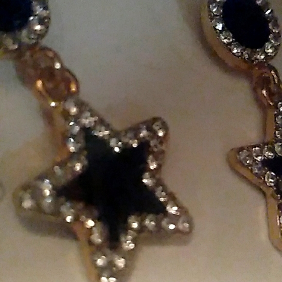 Star Rhinestone Earrings - Picture 2 of 2